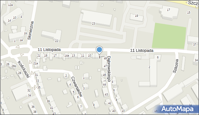 Stargard, 11 Listopada, 8, mapa Stargard