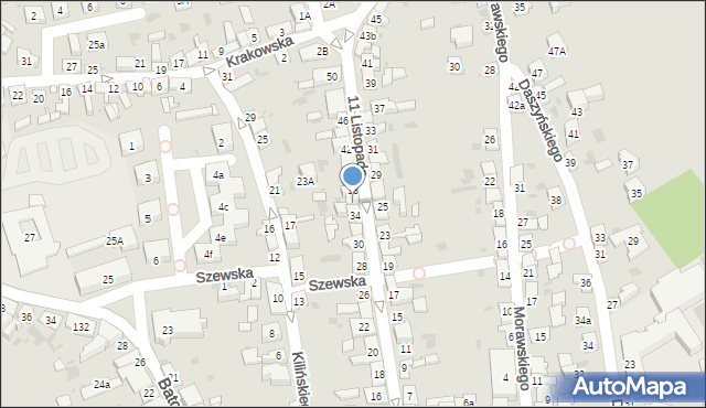 Stary Sącz, 11 Listopada, 36, mapa Stary Sącz