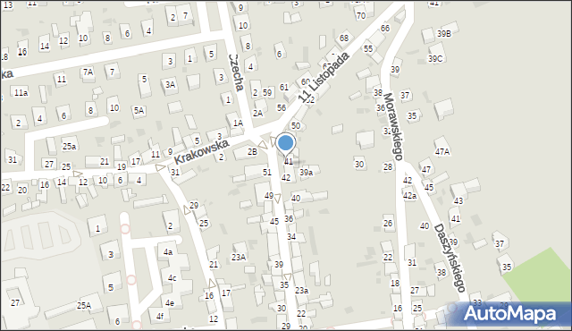 Stary Sącz, 11 Listopada, 44, mapa Stary Sącz