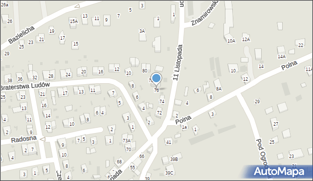 Stary Sącz, 11 Listopada, 76, mapa Stary Sącz