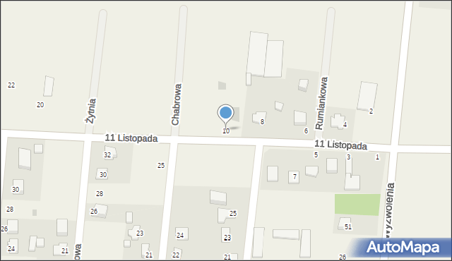 Strzegowo, 11 Listopada, 10, mapa Strzegowo