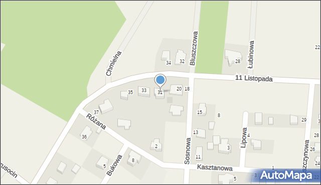 Strzegowo, 11 Listopada, 31, mapa Strzegowo