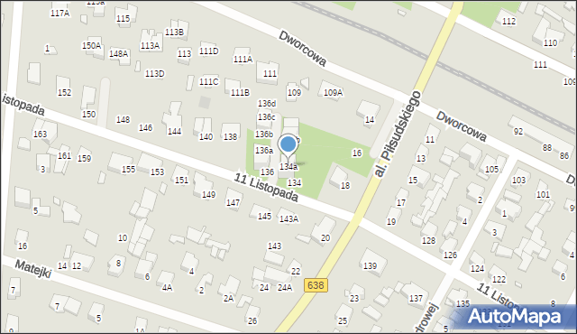 Sulejówek, 11 Listopada, 134a, mapa Sulejówek