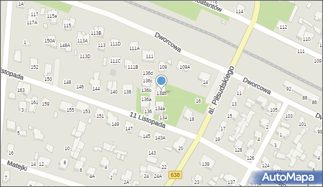 Sulejówek, 11 Listopada, 134b, mapa Sulejówek