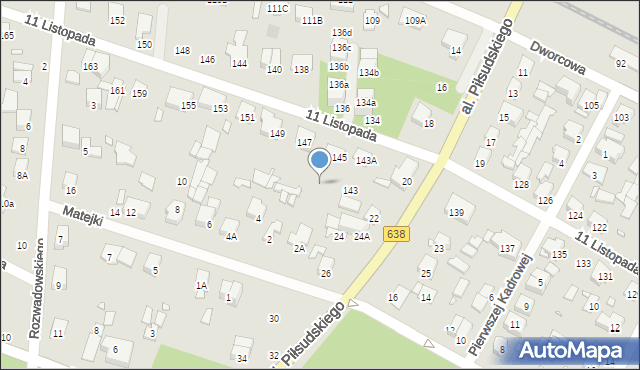 Sulejówek, 11 Listopada, 145d, mapa Sulejówek