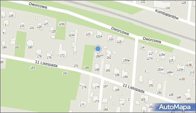 Sulejówek, 11 Listopada, 164, mapa Sulejówek
