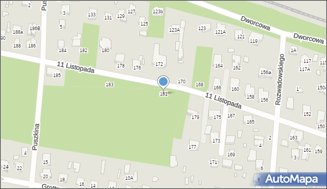 Sulejówek, 11 Listopada, 181, mapa Sulejówek