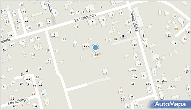 Supraśl, 11 Listopada, 11b, mapa Supraśl