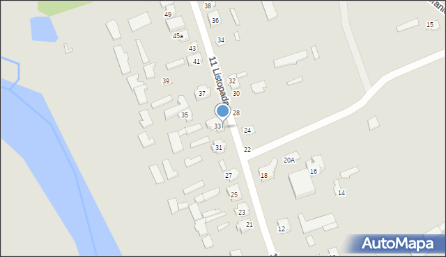 Suraż, 11 Listopada, 33a, mapa Suraż