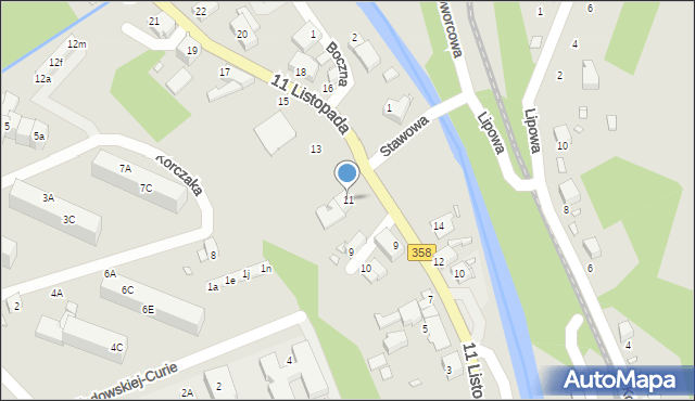 Świeradów-Zdrój, 11 Listopada, 11, mapa Świeradów-Zdrój