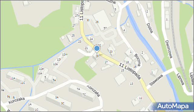 Świeradów-Zdrój, 11 Listopada, 19, mapa Świeradów-Zdrój