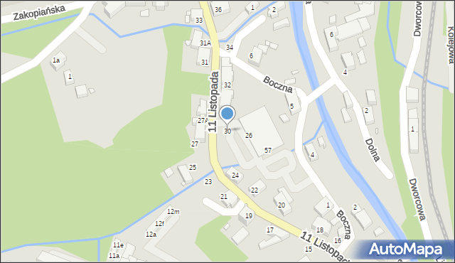 Świeradów-Zdrój, 11 Listopada, 30, mapa Świeradów-Zdrój