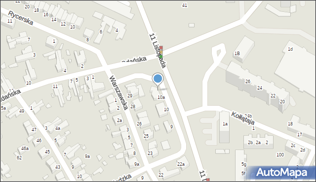 Świnoujście, 11 Listopada, 10b, mapa Świnoujście