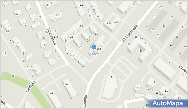 Świnoujście, 11 Listopada, 16a, mapa Świnoujście