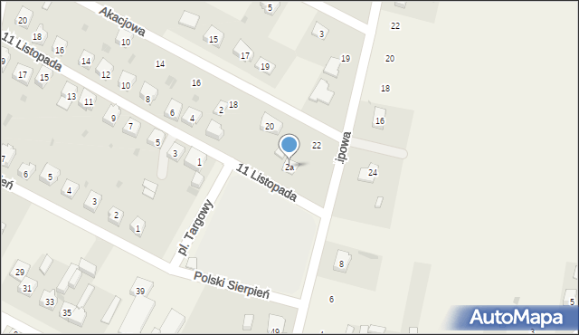 Szczerców, 11 Listopada, 2a, mapa Szczerców