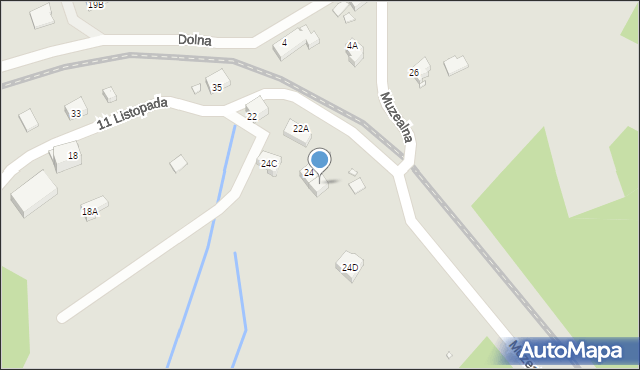 Szklarska Poręba, 11 Listopada, 24A, mapa Szklarska Poręba