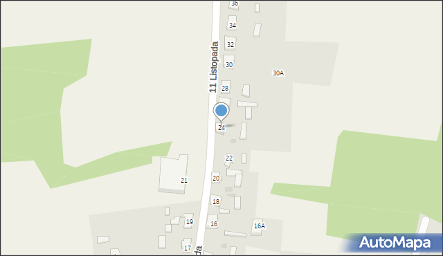 Szlachta, 11 Listopada, 24, mapa Szlachta