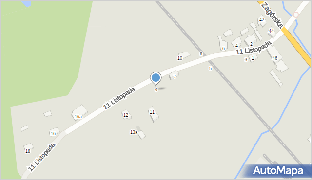 Tarnowskie Góry, 11 Listopada, 9, mapa Tarnowskie Góry