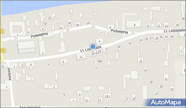 Tykocin, 11 Listopada, 13, mapa Tykocin
