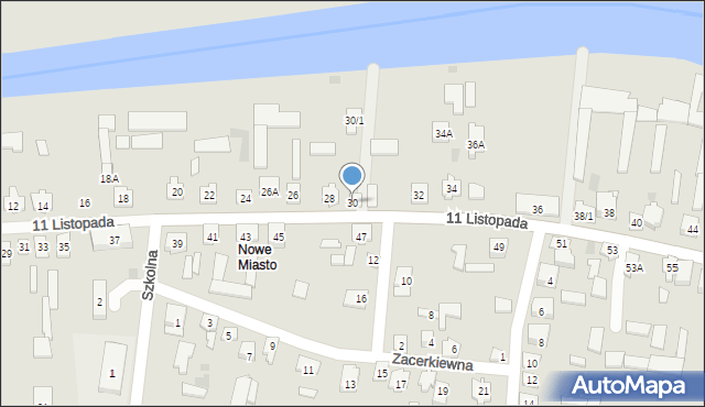 Tykocin, 11 Listopada, 30, mapa Tykocin