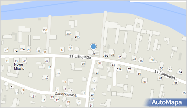 Tykocin, 11 Listopada, 36, mapa Tykocin