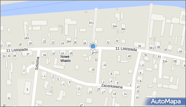Tykocin, 11 Listopada, 47, mapa Tykocin