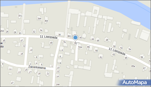 Tykocin, 11 Listopada, 53, mapa Tykocin