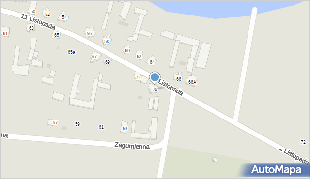 Tykocin, 11 Listopada, 75, mapa Tykocin