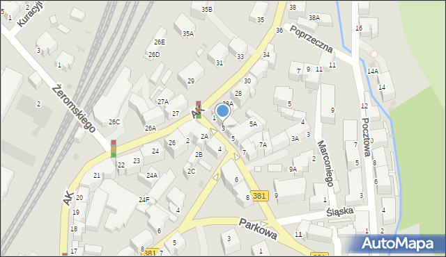 Wałbrzych, 11 Listopada, 3, mapa Wałbrzycha