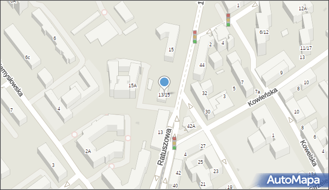 Warszawa, 11 Listopada, 13/15, mapa Warszawy