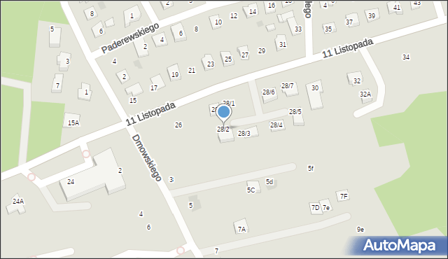 Wasilków, 11 Listopada, 28/2, mapa Wasilków