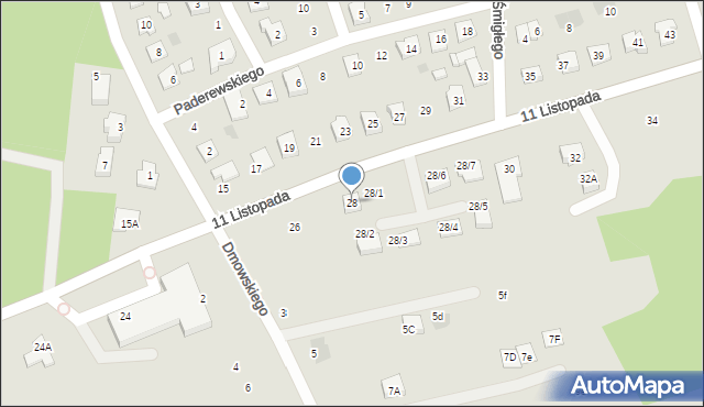 Wasilków, 11 Listopada, 28, mapa Wasilków