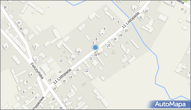 Wąsosz, 11 Listopada, 24, mapa Wąsosz