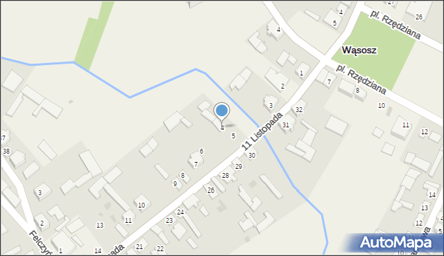 Wąsosz, 11 Listopada, 4, mapa Wąsosz