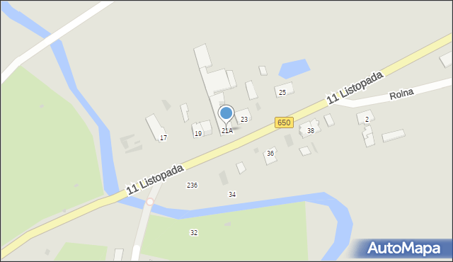 Węgorzewo, 11 Listopada, 21A, mapa Węgorzewo