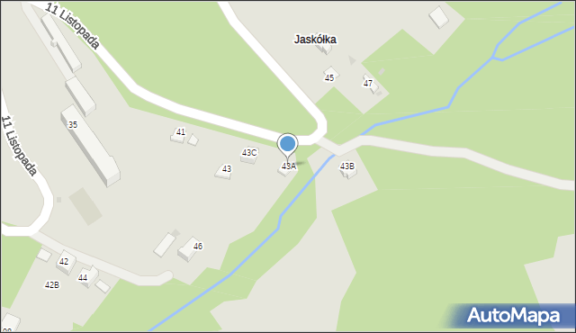 Wisła, 11 Listopada, 43A, mapa Wisła