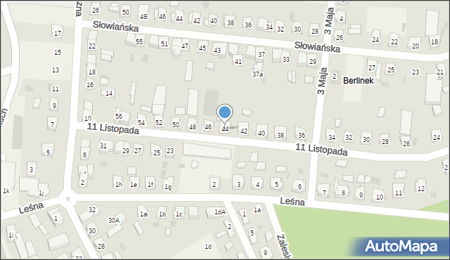 Włoszakowice, 11 Listopada, 44, mapa Włoszakowice