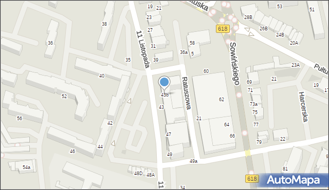 Wyszków, 11 Listopada, 43b, mapa Wyszków