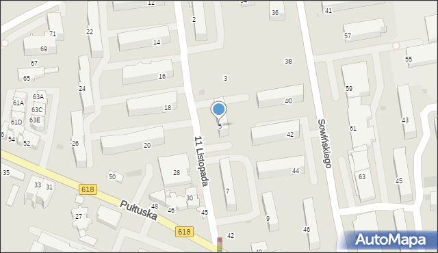 Wyszków, 11 Listopada, 5, mapa Wyszków