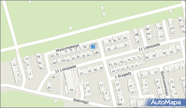 Ząbki, 11 Listopada, 32, mapa Ząbki