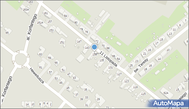 Zabrze, 11 Listopada, 139, mapa Zabrza