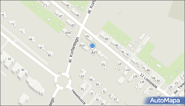 Zabrze, 11 Listopada, 153, mapa Zabrza