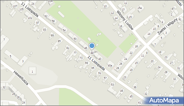 Zabrze, 11 Listopada, 44, mapa Zabrza