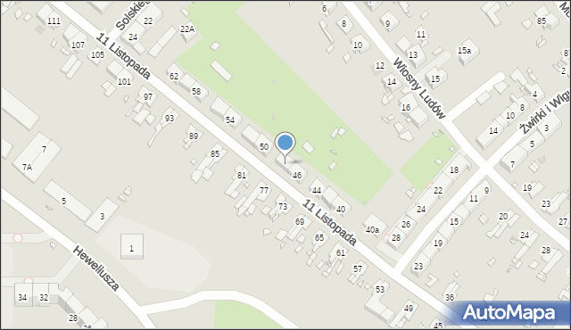 Zabrze, 11 Listopada, 48, mapa Zabrza