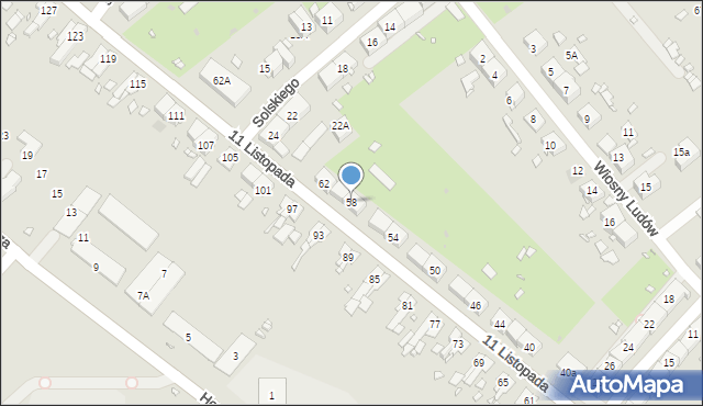 Zabrze, 11 Listopada, 58, mapa Zabrza