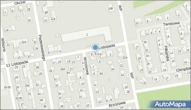 Zielonka, 11 Listopada, 7, mapa Zielonka