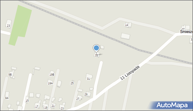Żory, 11 Listopada, 33, mapa Żor