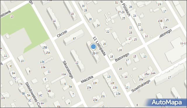 Żyrardów, 11 Listopada, 15, mapa Żyrardów