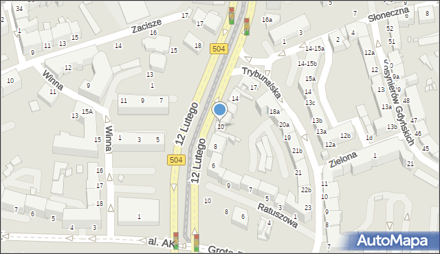 Elbląg, 12 Lutego, 10, mapa Elbląga