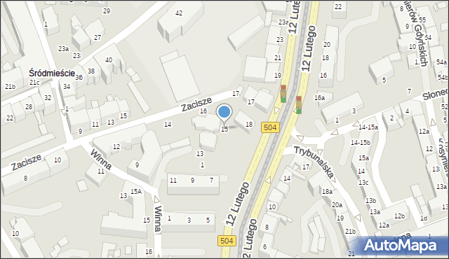 Elbląg, 12 Lutego, 15, mapa Elbląga